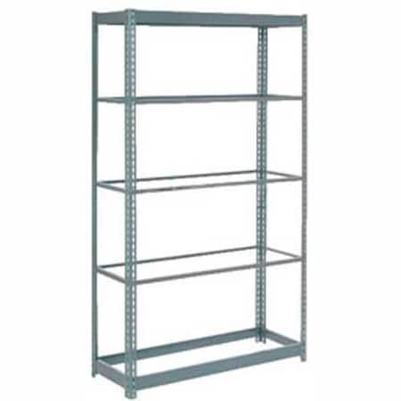 Global Industrial 5 Shelf, Boltless Shelving, Starter, 48inW x 24inD x 96inH, No Deck 254432H